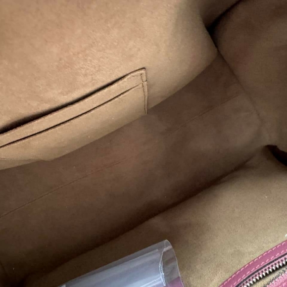 100% Authentic GUCCI Boston Blooms Brown&Purple Canvas Satchel - Picture 15 of 16